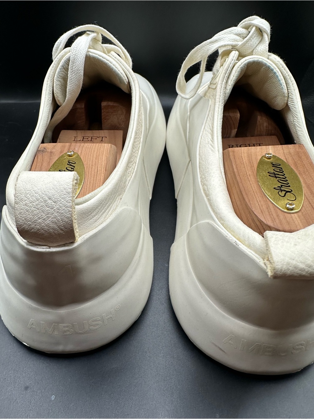Ambush Minimalist Leather and Rubber White Platform Sneakers EU44 - Picture 8 of 13